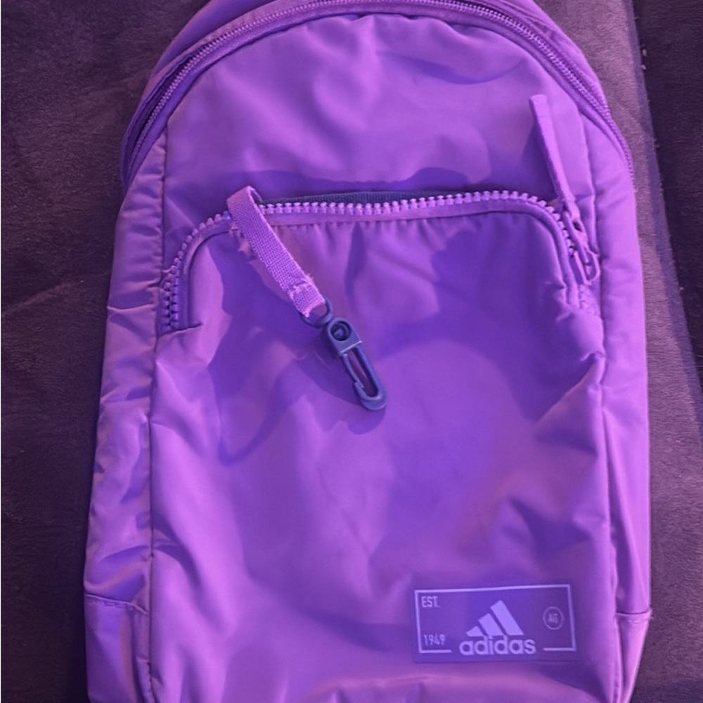 Adidas Violet Backpack with Front Pocket